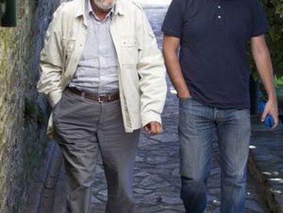Xosé Manuel Beiras, a la izquierda, y Martiño Noriega.
