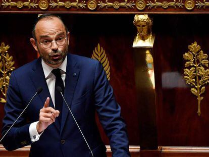 El primer ministro de Francia, Edouard Philippe, en una intervención en la Asamblea Nacional el pasado martes.