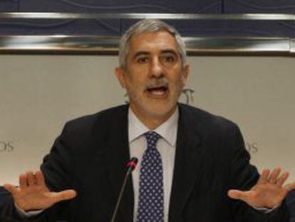 Gaspar Llamazares, portavoz parlamentario de IU, en una foto de archivo. 