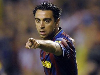 Xavi en la Supercopa de Espa&ntilde;a de 2009.