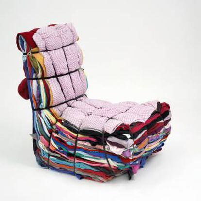 Una de las sillas que se muestran en la exposición 'El principio de Droog', en Utrecht.