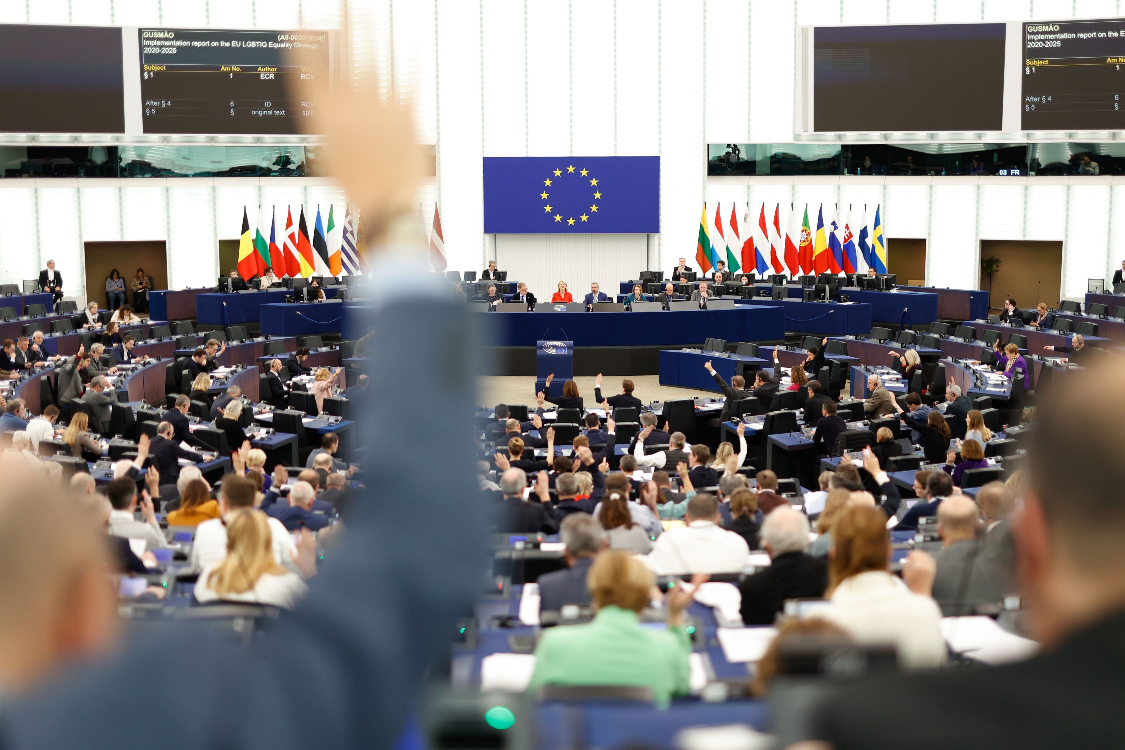 Votación en el pleno del Parlamento Europeo
PARLAMENTO EUROPEO/MATHIEU CUGNO
08/02/2024