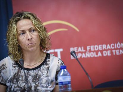 Gala León, durante una rueda de prensa en Madrid