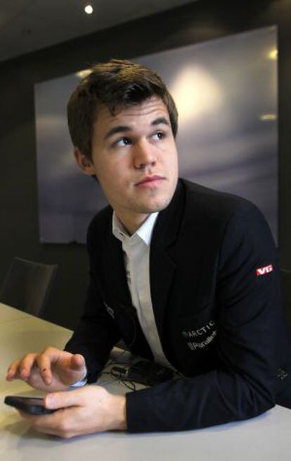 Carlsen, en febrero pasado en Oslo.