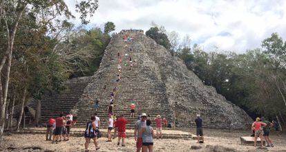 Pirámide de Nohoch Mul, en la ciudad maya de Cobá