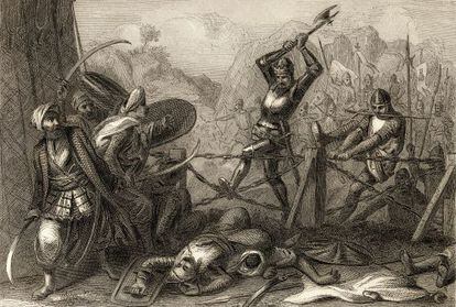 Grabado realizado en torno a 1800 que recrea la batalla de Las Navas de Tolosa, de 1212.