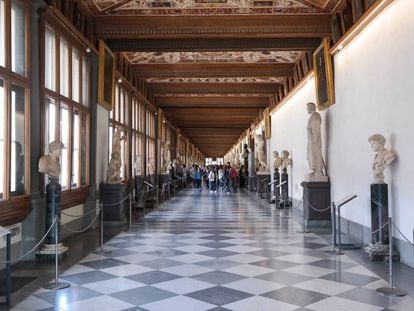 Interior de los Uffizi.
