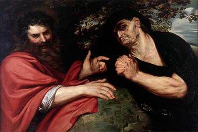 Dos filósofos conversando, cuadro de Pedro Pablo Rubens.