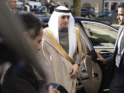 El ministro saudí de Exteriores, Adel al-Jubeir, en la Conferencia de Seguridad que se celebra en Múnich.