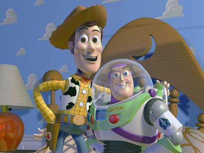 Woody y Buzz Lightyear en 'Toy Story', la serie de animación de Disney.