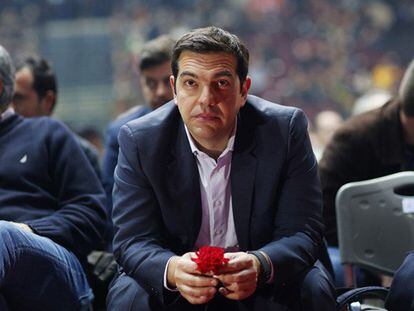 Alexis Tsipras, líder de Syriza, en un mitin este sábado.