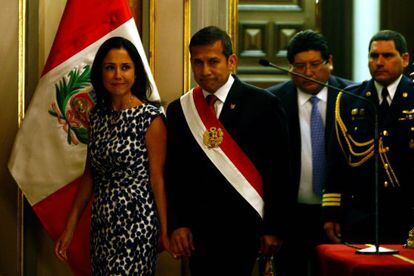 Nadine Heredia y su esposo, el presidente de Perú, Ollanta Humala