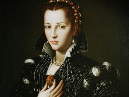 Retrato de Alessandro Allori de Lucrecia de Médici (1545-1561), hija del duque Cosme I de Médici y de Leonor Álvarez de Toledo.