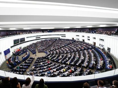 Sesión en el Parlamento Europeo, en Estrasburgo.