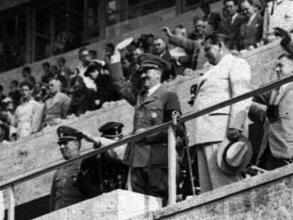Adolf Hitler, en el estadio ol&iacute;mpico de Berl&iacute;n en 1936.