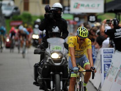 Contador, en la quinta etapa del Dauphin&eacute;.