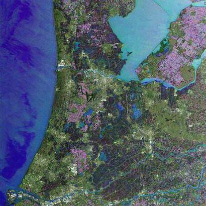 Imagen de los Países Bajos captada por la Agencia Espacial Europea