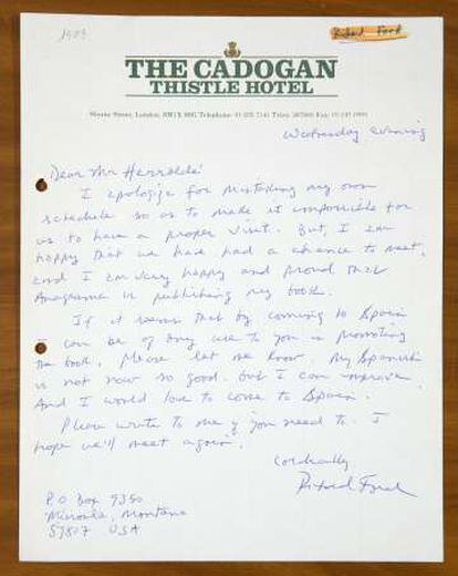 Carta de Richard Ford.