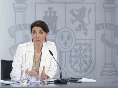 La ministra de Justicia, Pilar Llop, durante una rueda de prensa posterior a una reunión del Consejo de Ministros.