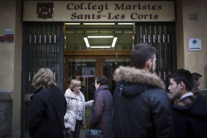 La puerta del colegio Maristas Sants Les Corts de Barcelona