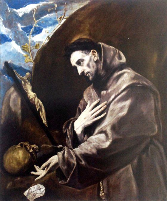 'Sant Francesc en oració', una altra de les obres d'El Greco poc exhibides que es podran veure a Barcelona.