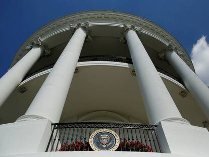 El balc&oacute;n Truman de la Casa Blanca.