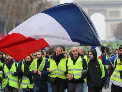 Protesta de los 'chalecos amarillos', este sábado en París.