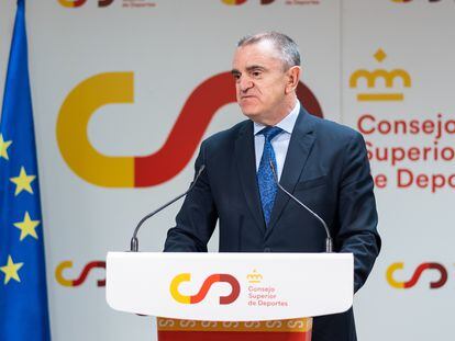 José Manuel Franco, presidente del Consejo Superior de Deportes, durante un evento en marzo.