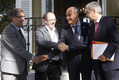 De izquierda a derecha: Jesús Eguiguren, Juan Karlos Izagirre, Martin Garitano y Carlos Totorika.