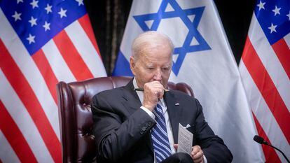 El presidente Joe Biden durante una reunión con Benjamin Netanyahu, en Tel Aviv, Israel, en octubre de 2023.