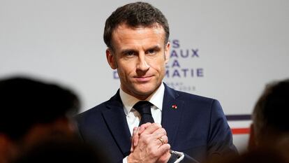 Emmanuel Macron, presidente de Francia, el 16 de marzo.