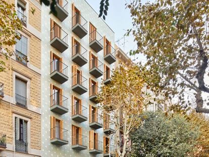 Edifici 110 habitacions de Barcelona, en una imatge cedida.