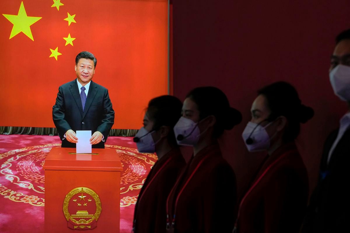 Xi Jinping, durante el XX congreso del Partido Comunista Chino, el 12 de octubre de 2022 en Pekín.