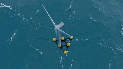 Plataformas flotantes para turbinas de eólica marina de HiveWind