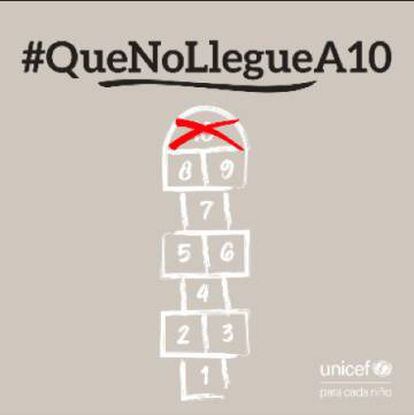 Imagen de la campaña de Unicef comité español.