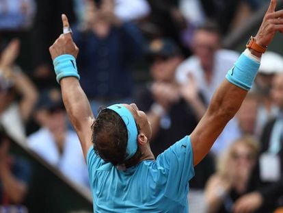 Rafael Nadal celebra su undécimo triunfo en Roland Garros.