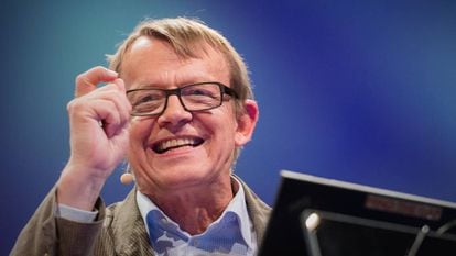 Hans Rosling, durante una charla.