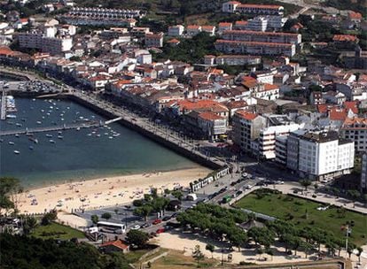 Vista aérea de Baiona, en Pontevedra