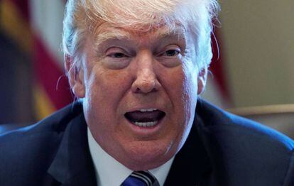 Trump habló este jueves en la Casa Blanca del Día Internacional de la Mujer