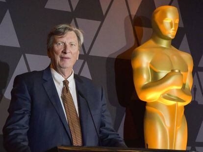 El presidente de la Academia de Hollywood, John Bailey, en uno de los encuentros previos a los Oscar hace dos semanas.