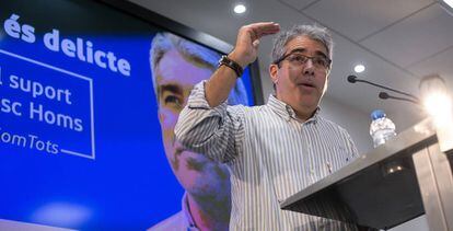 El diputado Francesc Homs, este domingo, en Barcelona.