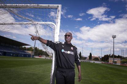 N'Kono, en la ciudad deportiva del Espanyol.