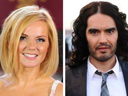 Geri Halliwell y Russell Brand.