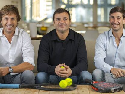 Pablo Carro, Félix Ruiz y Pedro Clavería, cofundadores de Playtomic.