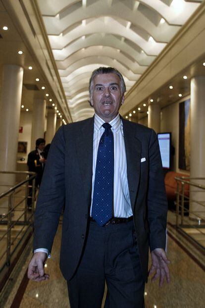 El ex tesorero del PP Luis Bárcenas, en el Senado.