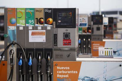 Estaci&oacute;n de servicio de Repsol en Madrid.