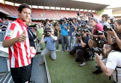 Ander Herrera, en su presentación con el Athletic.