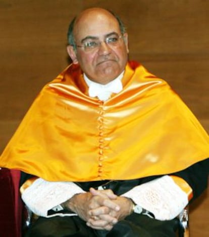 Gerardo Díaz Ferrán cuando fue nombrado honoris causa en la UMH