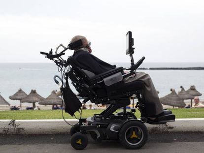 Stephen Hawking, el verano pasado en Tenerife