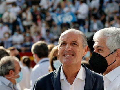 Francisco Camps, expresidente autonómico, en la convención nacional del PP celebrada en octubre de 2021 en Valencia.